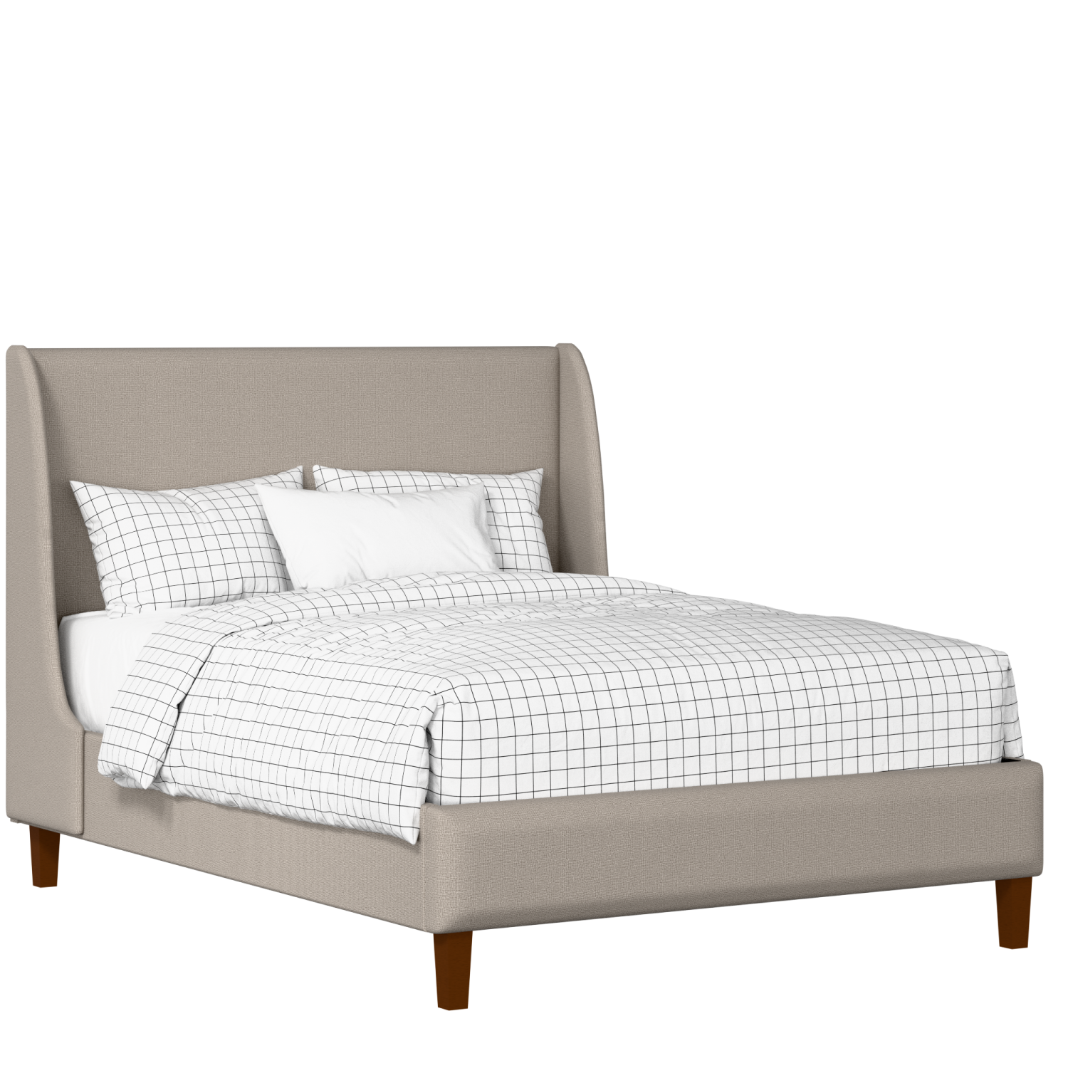 Holywell upholstered bed in storm grey fabric