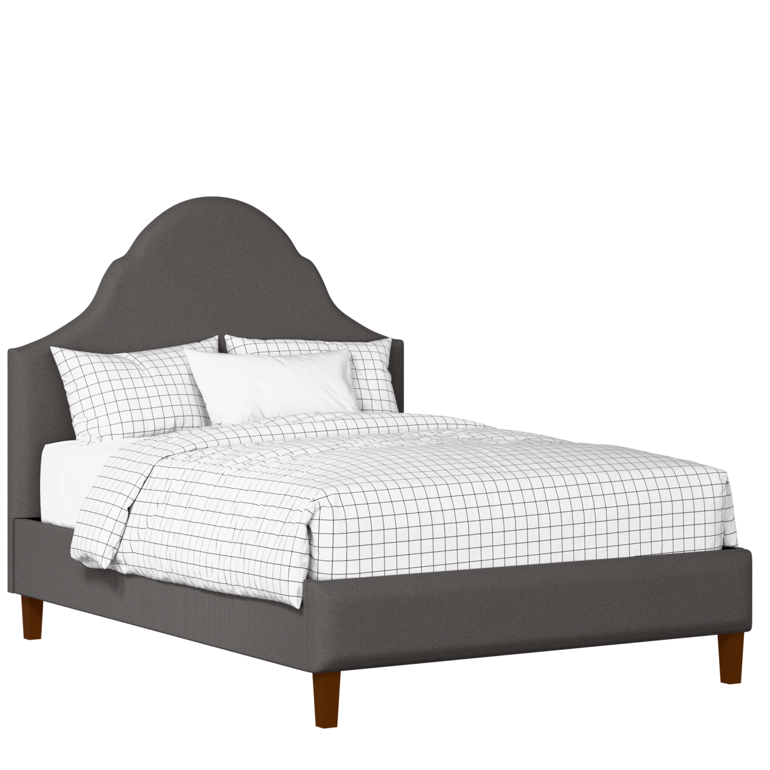 Irvine upholstered bed in iron fabric