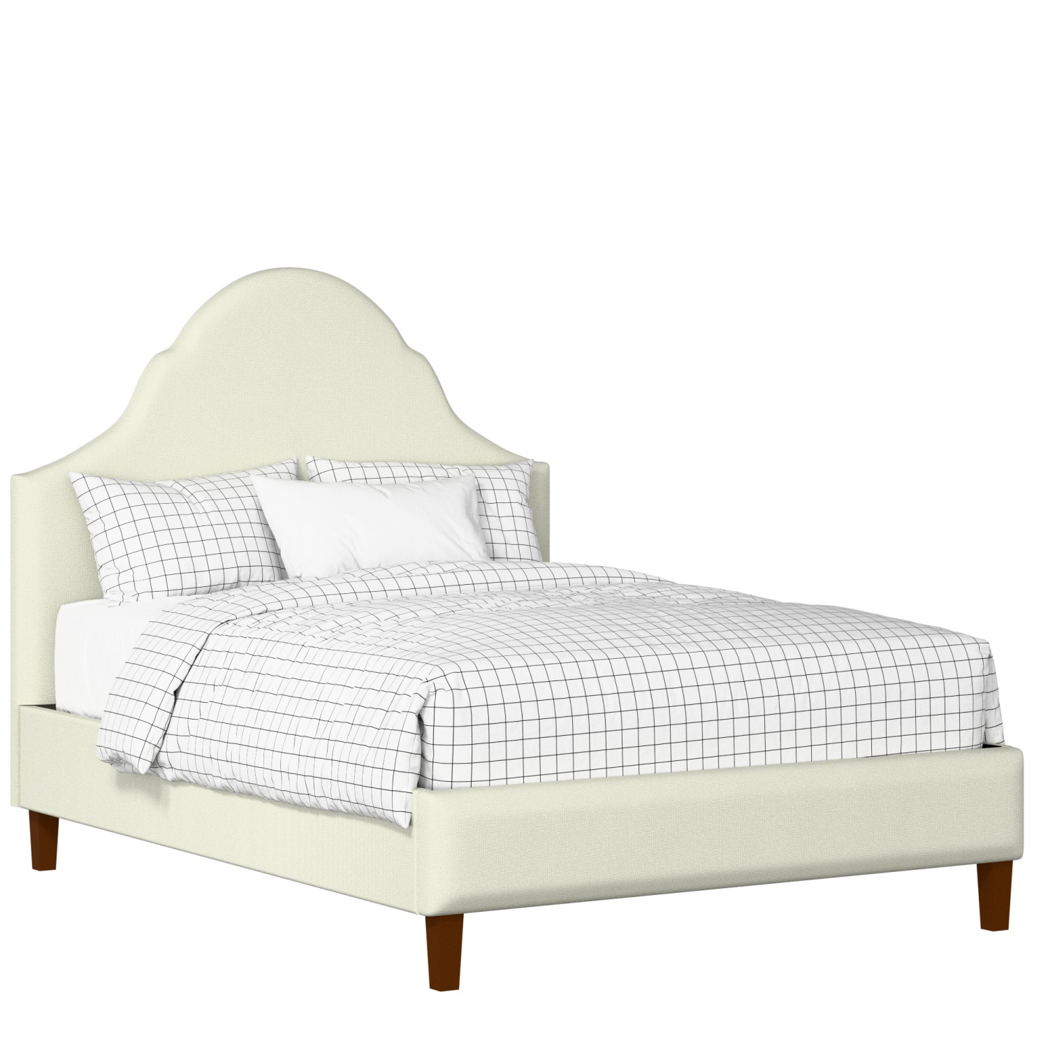 Irvine upholstered bed in mineral fabric