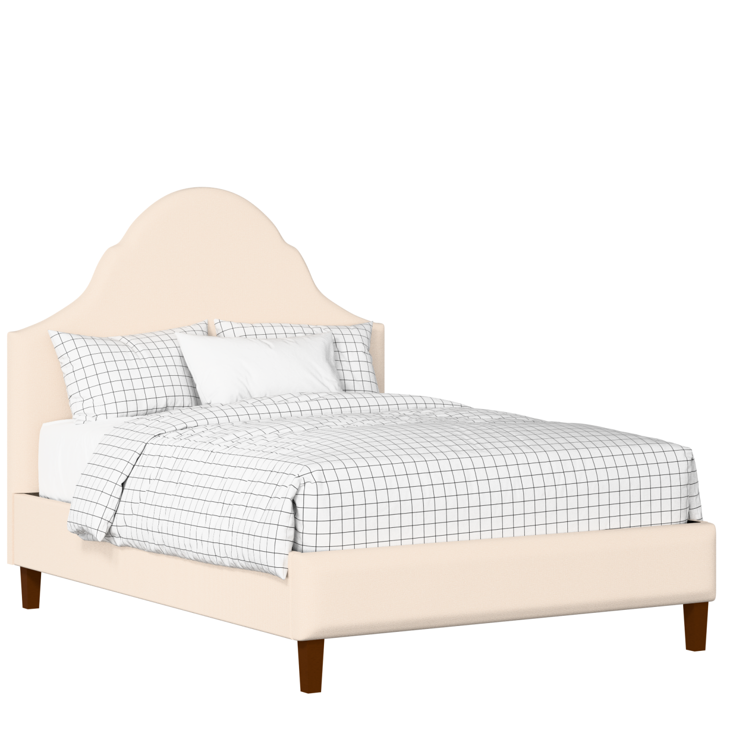 Irvine upholstered bed in Silver fabric with Juno mattress