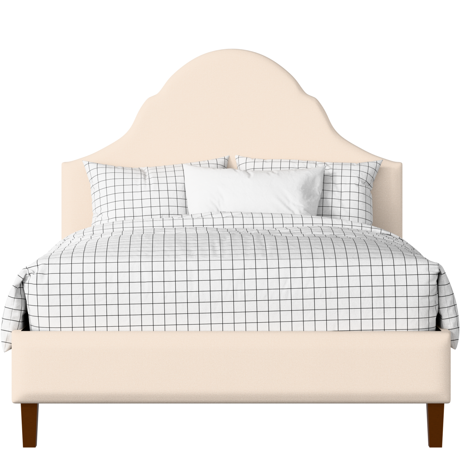 Irvine upholstered bed in Silver fabric