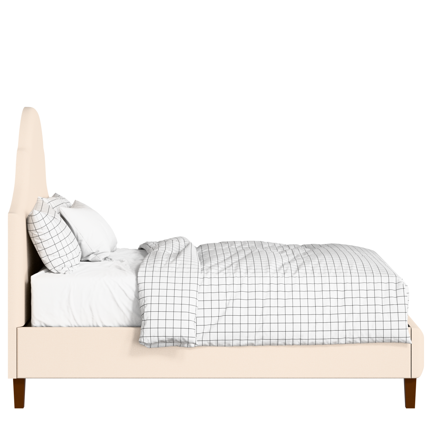 Irvine upholstered bed in Silver fabric with Juno mattress