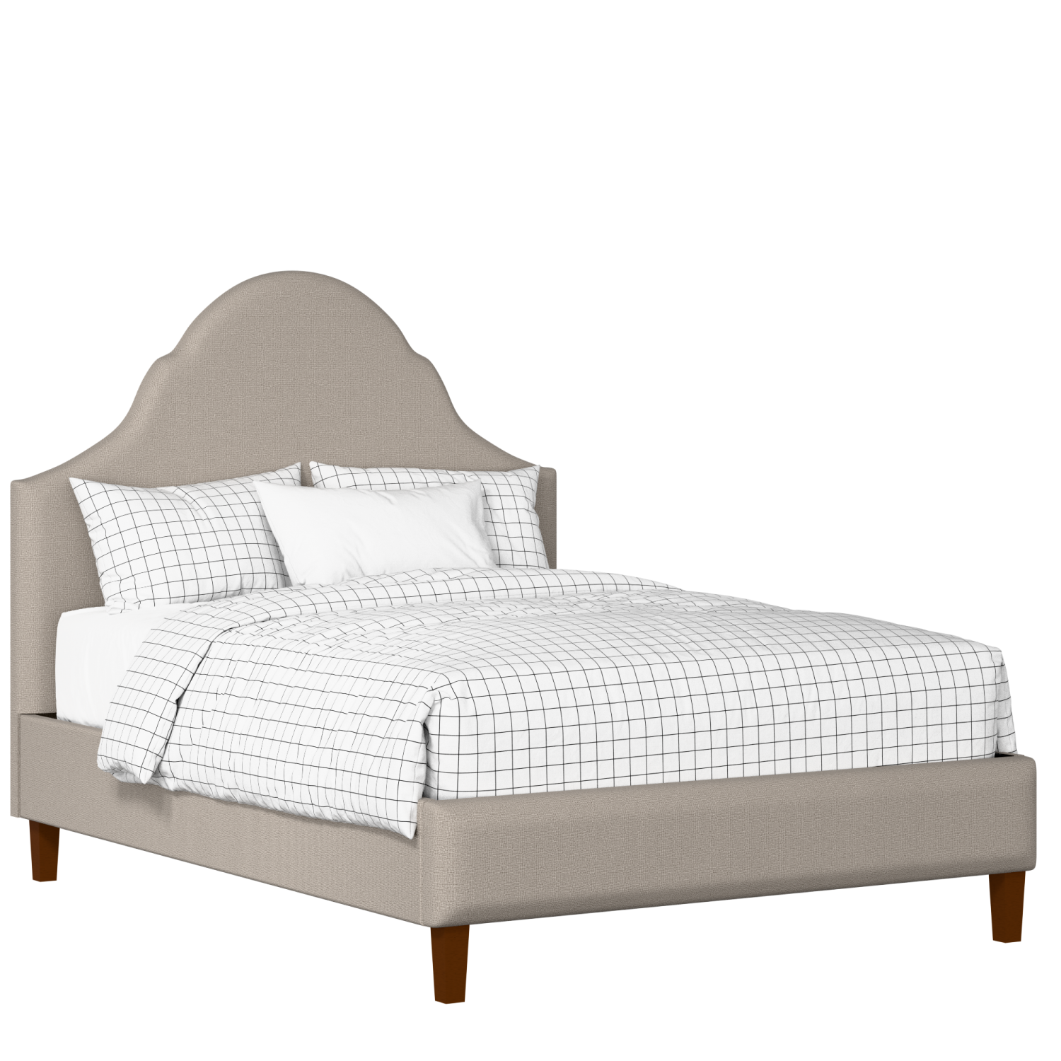 Irvine upholstered bed in storm grey fabric