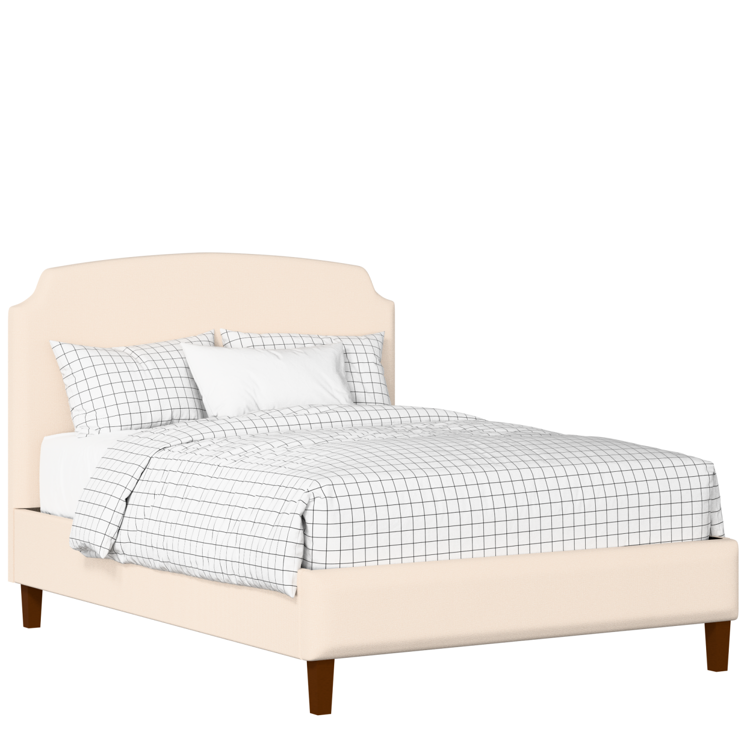 Poole Slim upholstered bed in Silver fabric with Juno mattress