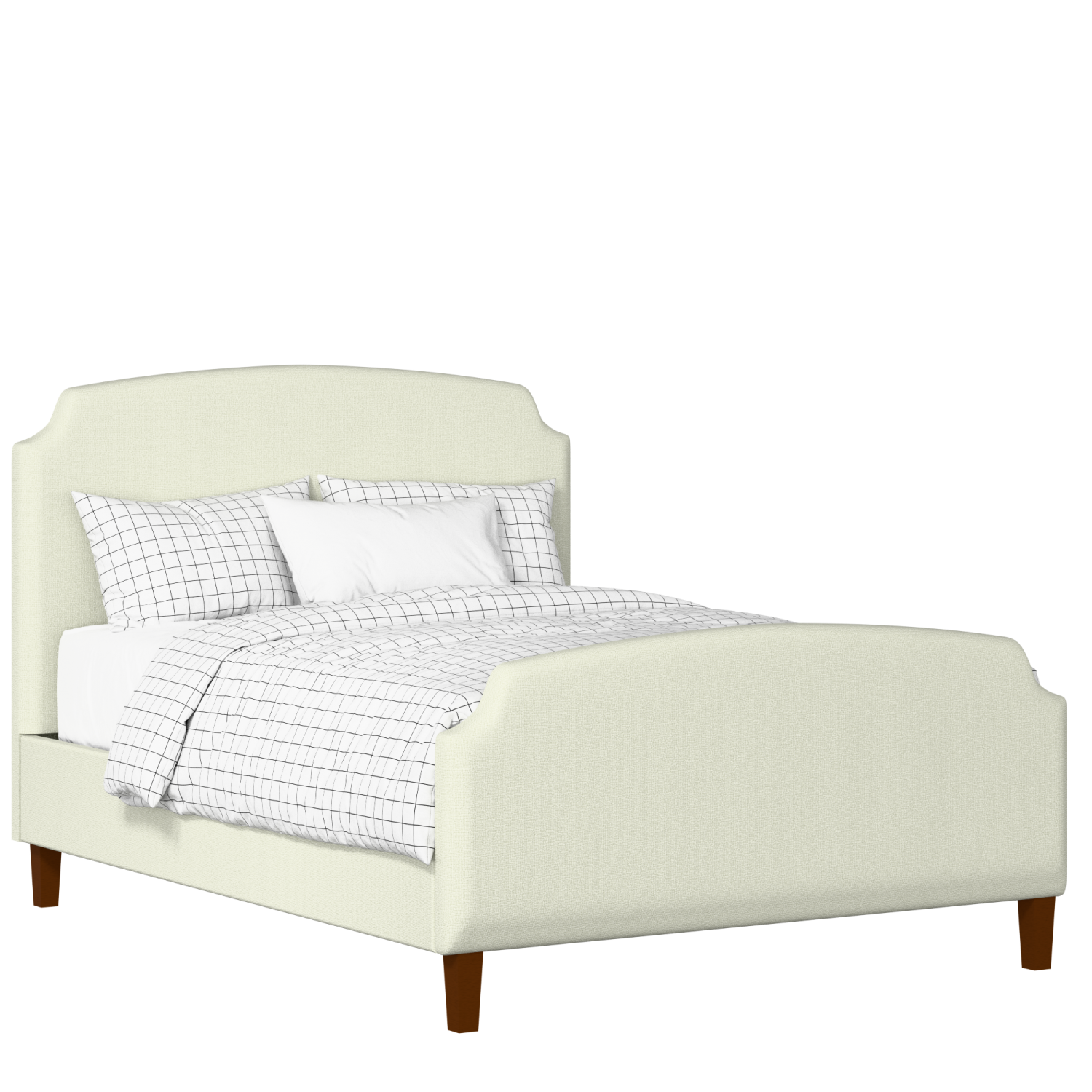 Poole upholstered bed in mineral fabric