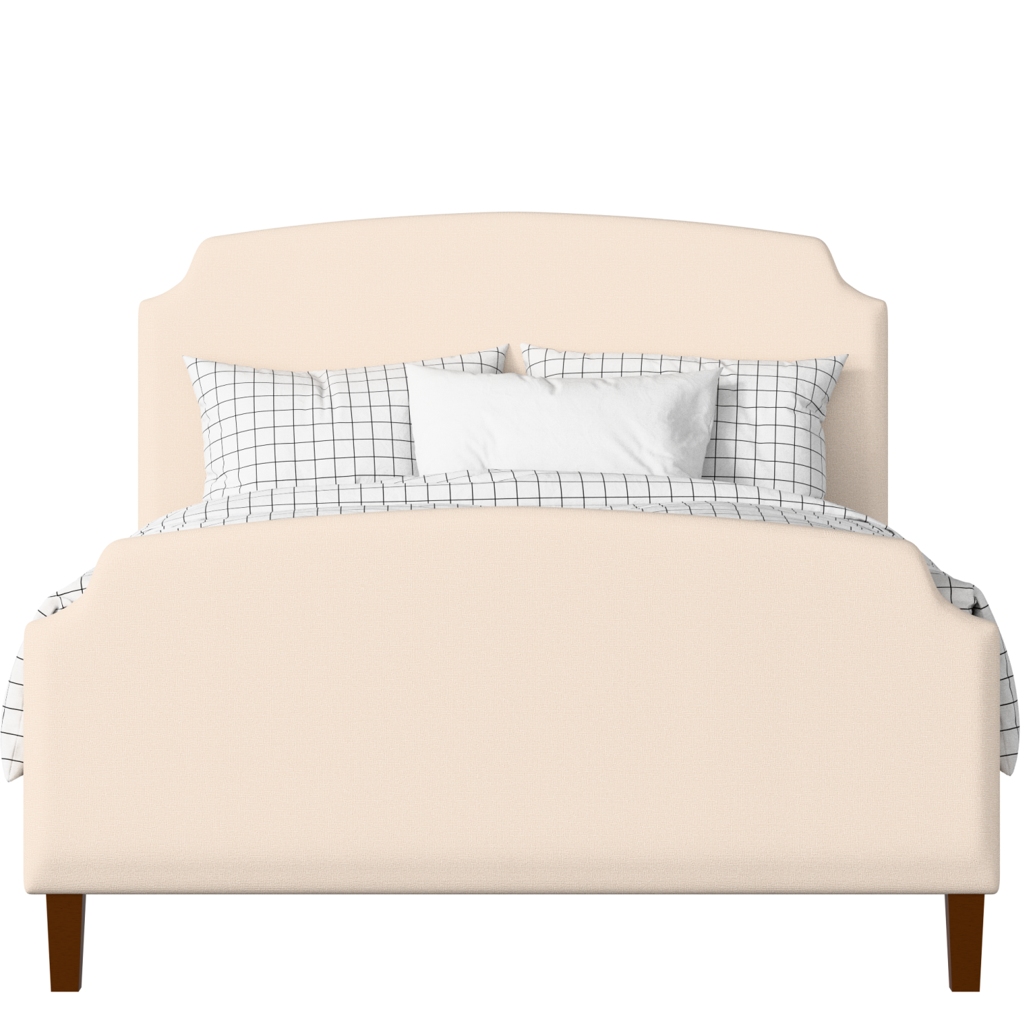 Poole upholstered bed in Silver fabric