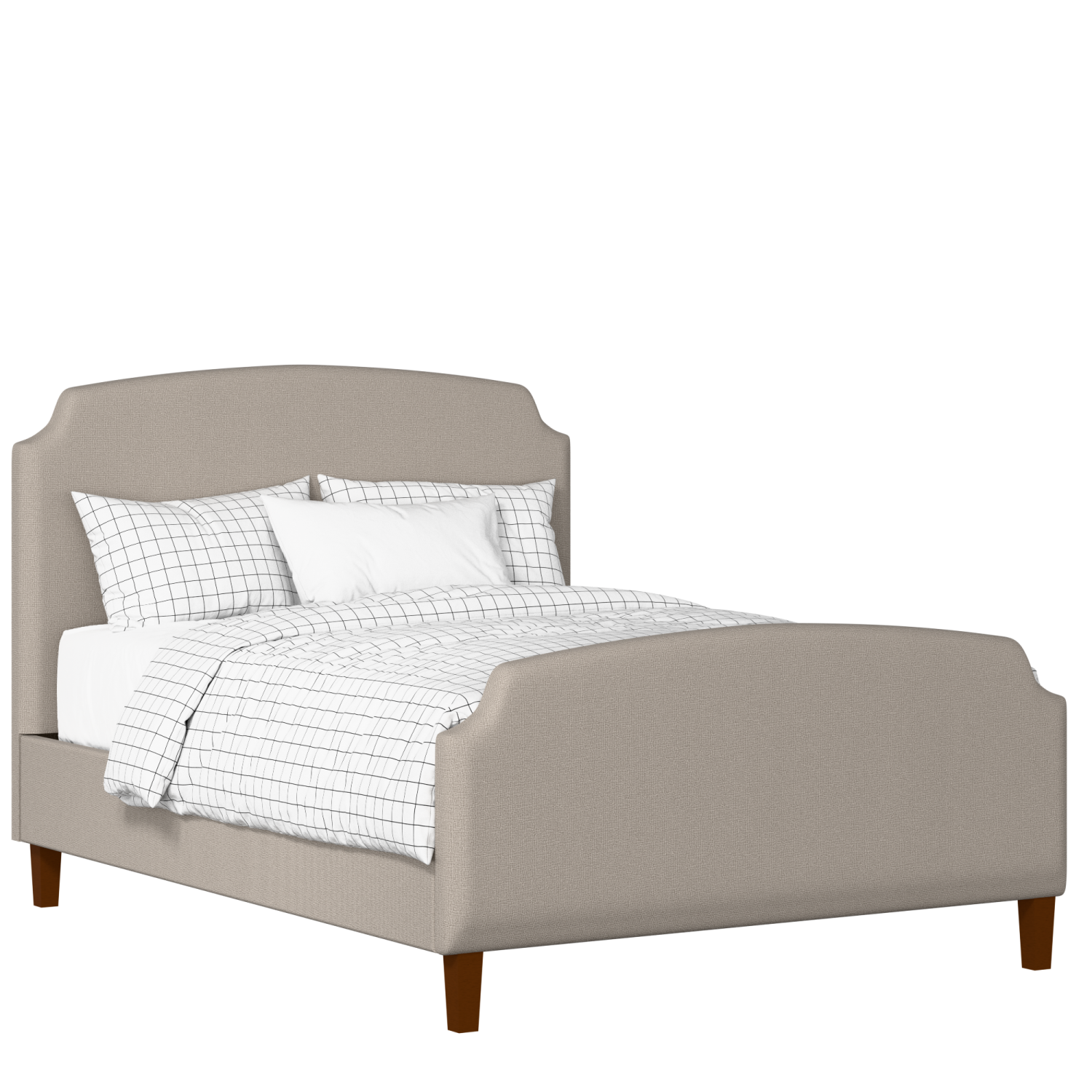 Poole upholstered bed in storm grey fabric