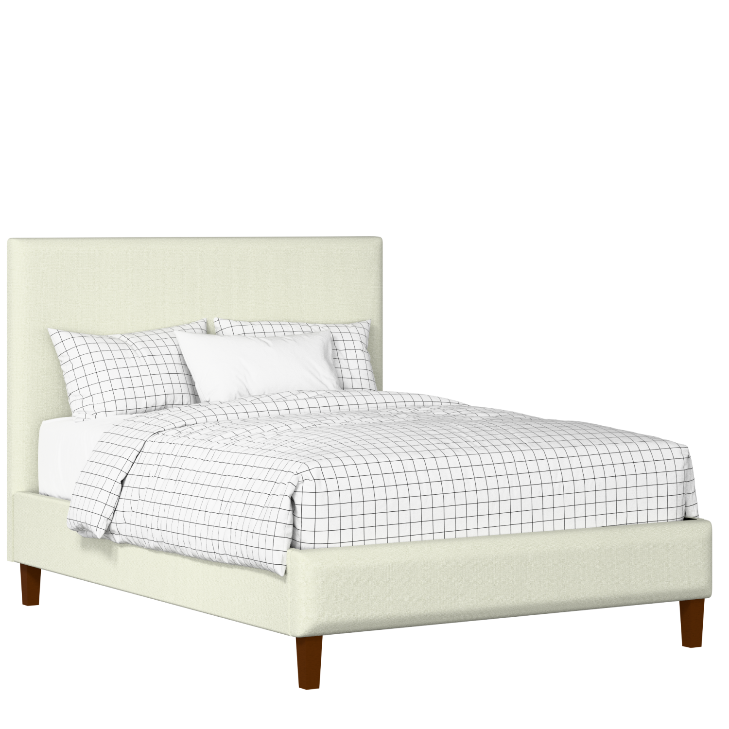 Porto Slim upholstered bed in mineral fabric