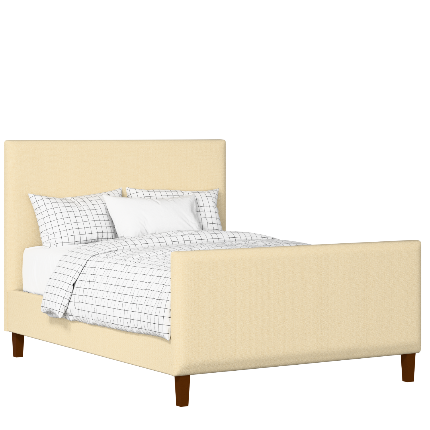 Porto upholstered bed in oatmeal fabric