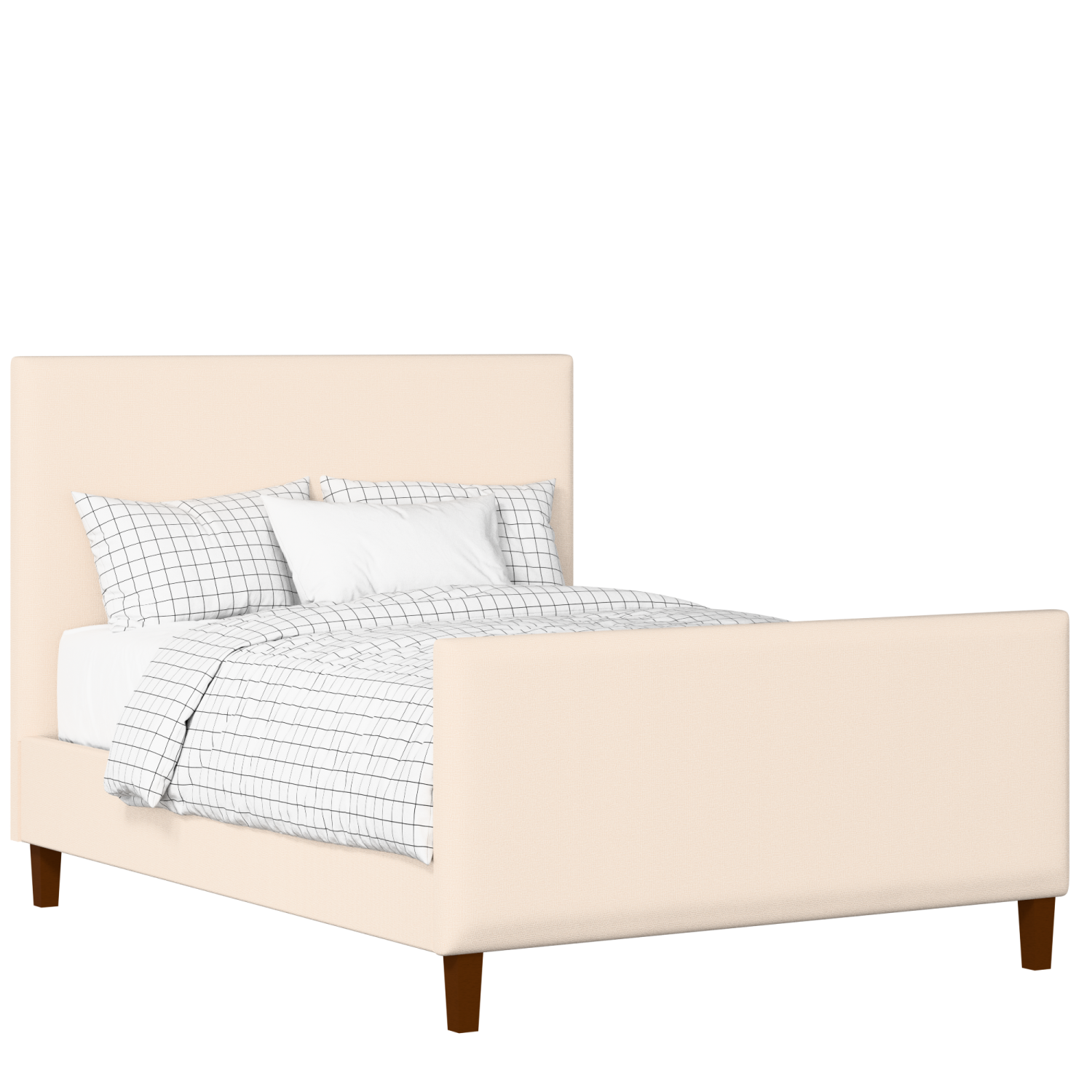 Porto upholstered bed in Silver fabric with Juno mattress