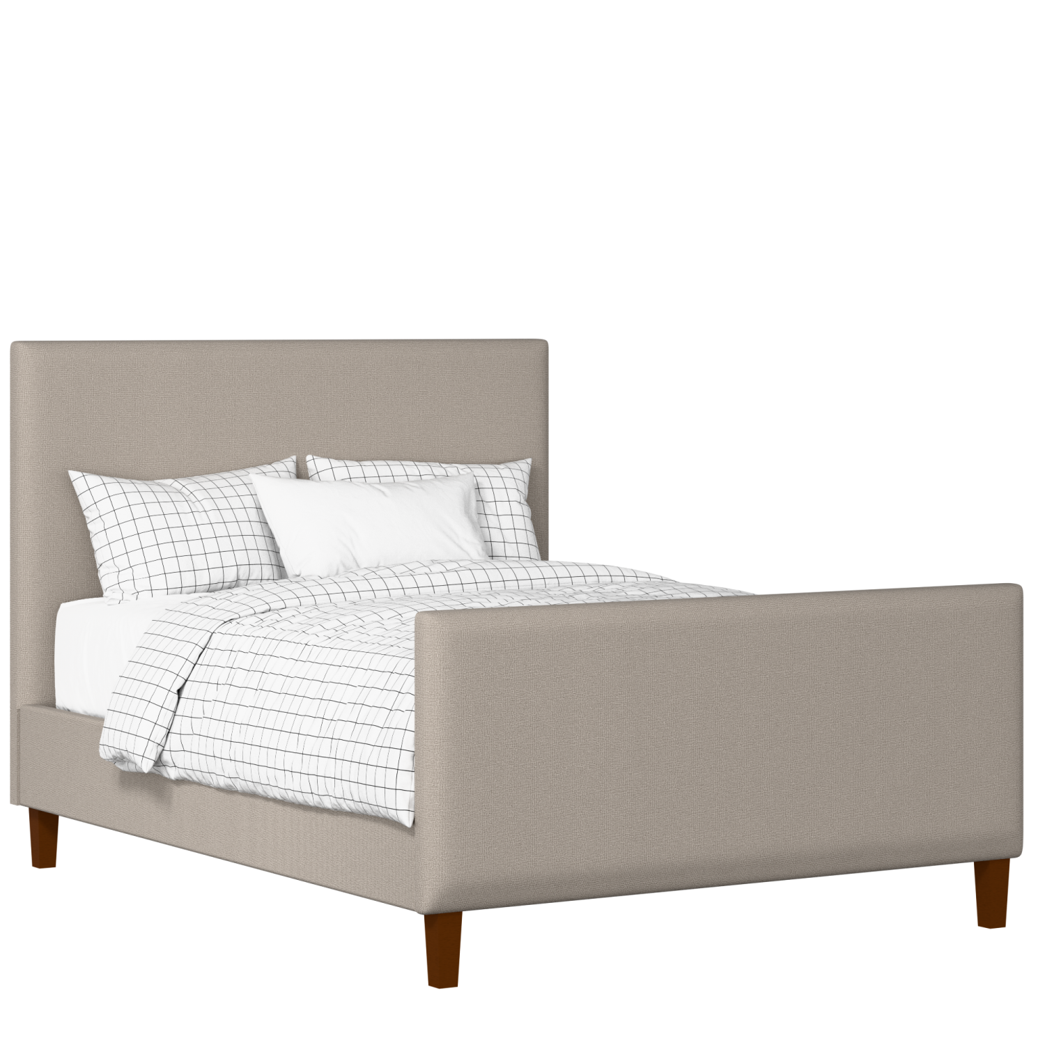 Porto upholstered bed in storm grey fabric