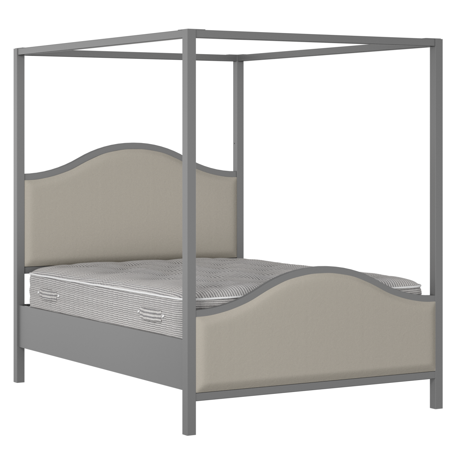 Coleridge Upholstered wood upholstered bed in grey with Silver fabric