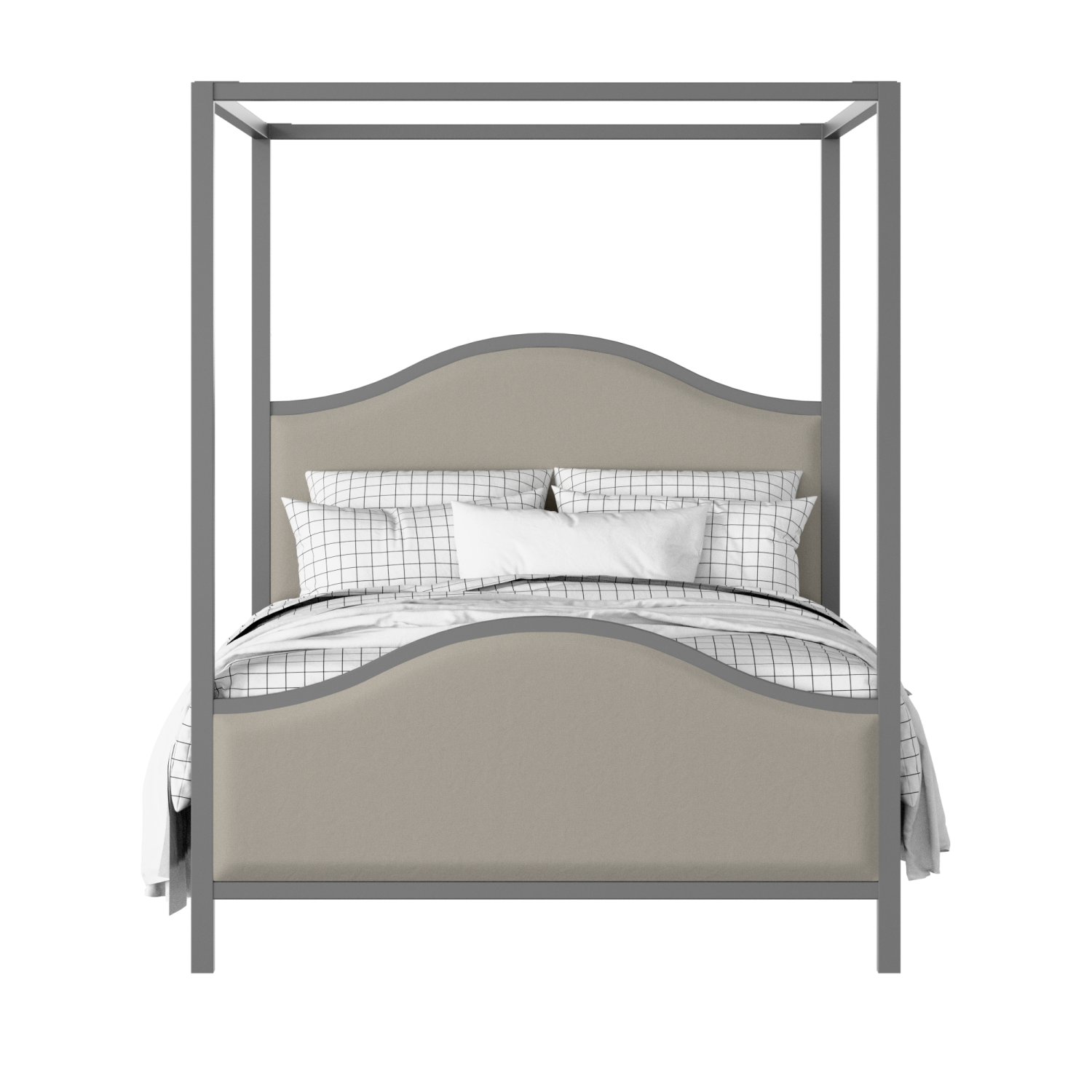 Coleridge Upholstered wood upholstered upholstered bed in grey with Silver fabric