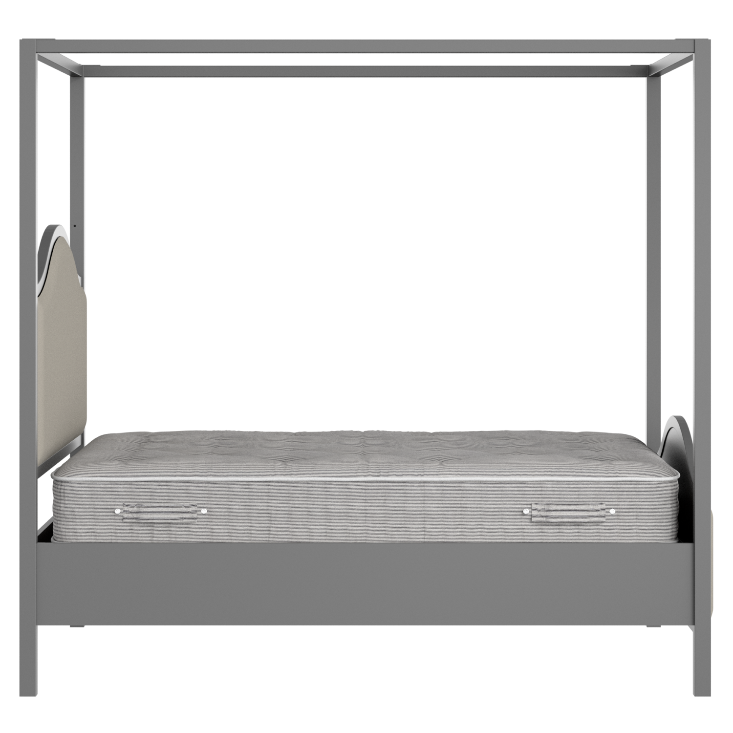 Coleridge Upholstered wood upholstered bed in grey with Silver fabric