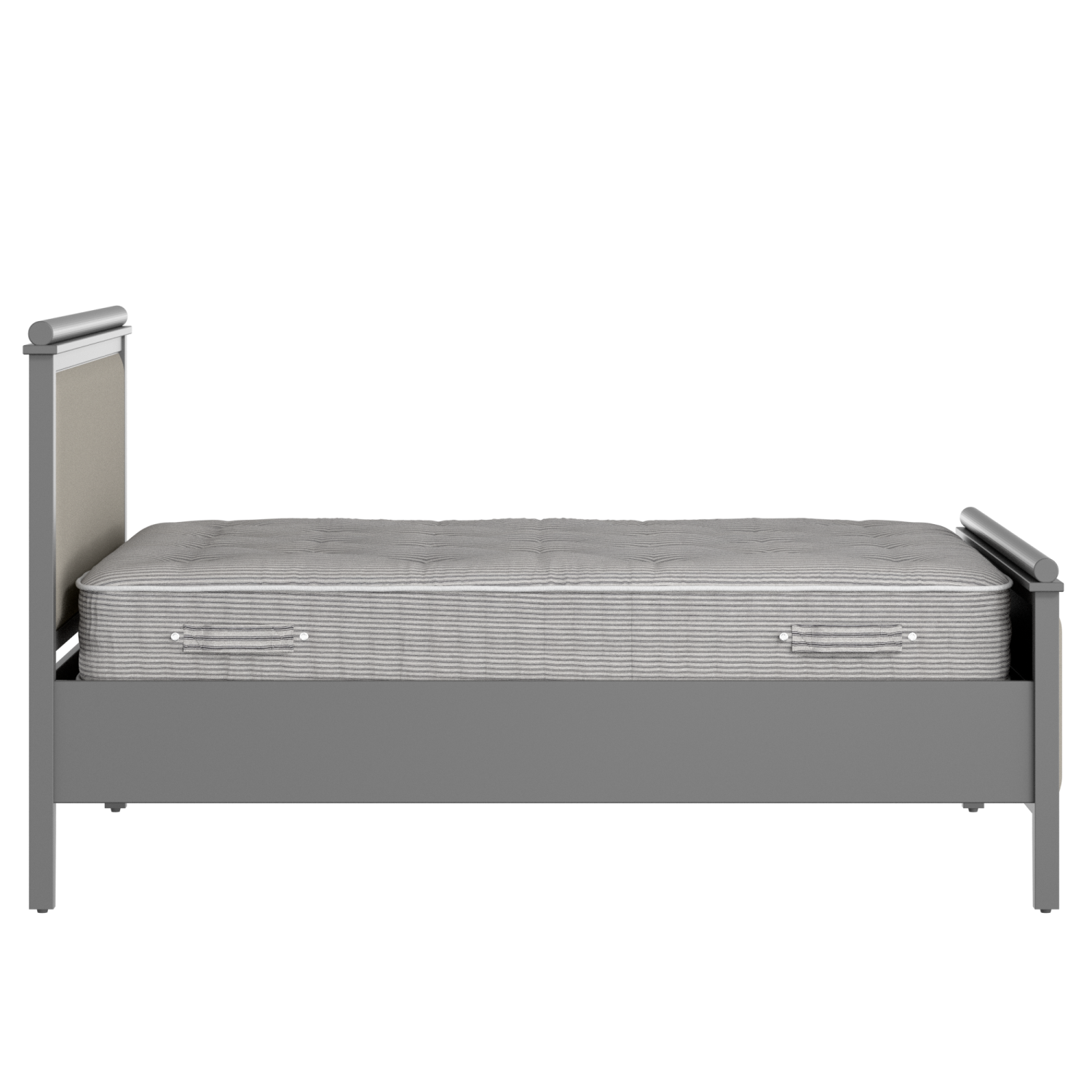 Nocturne Upholstered wood upholstered bed in grey with Silver fabric