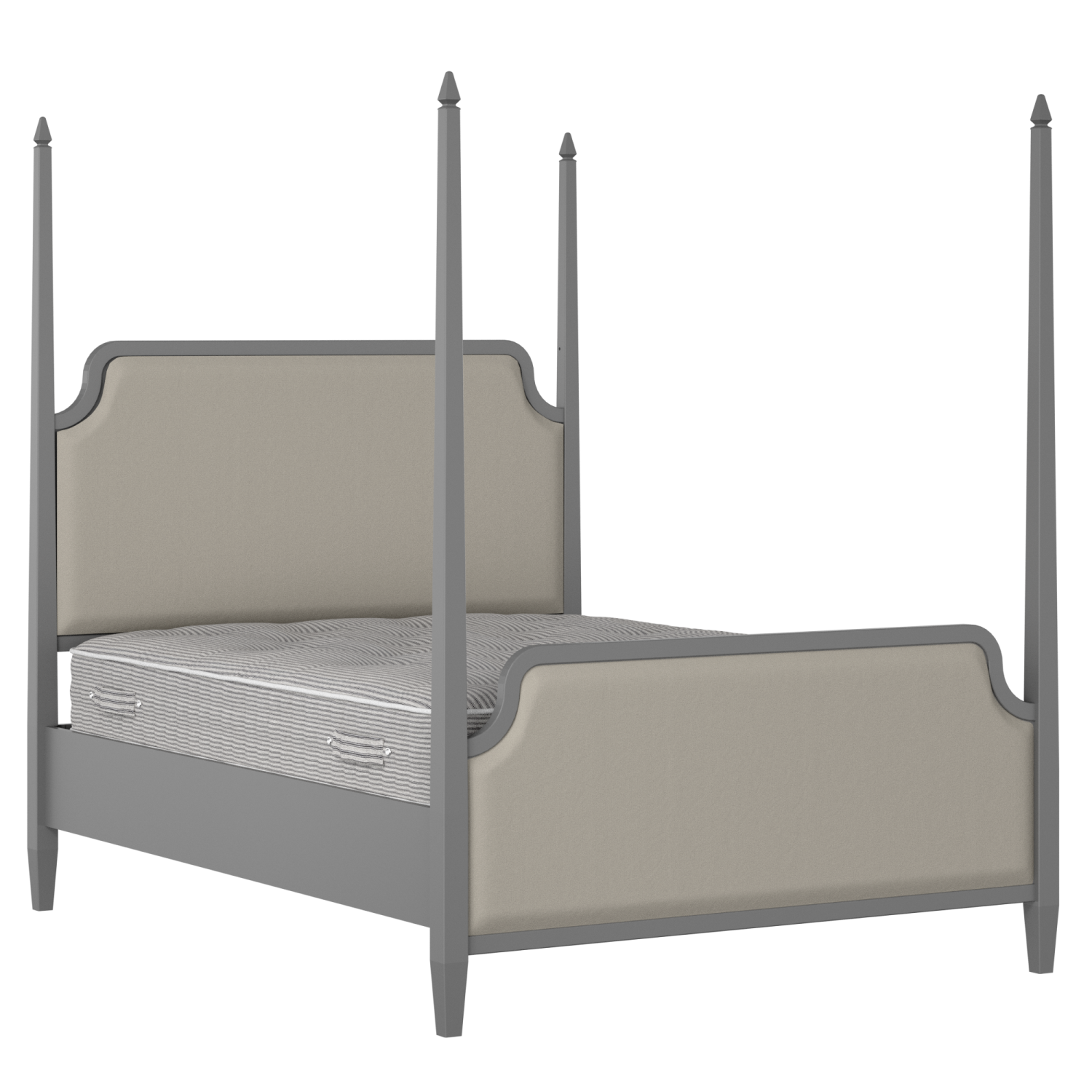 Wilde Upholstered wood upholstered bed in grey with Silver fabric