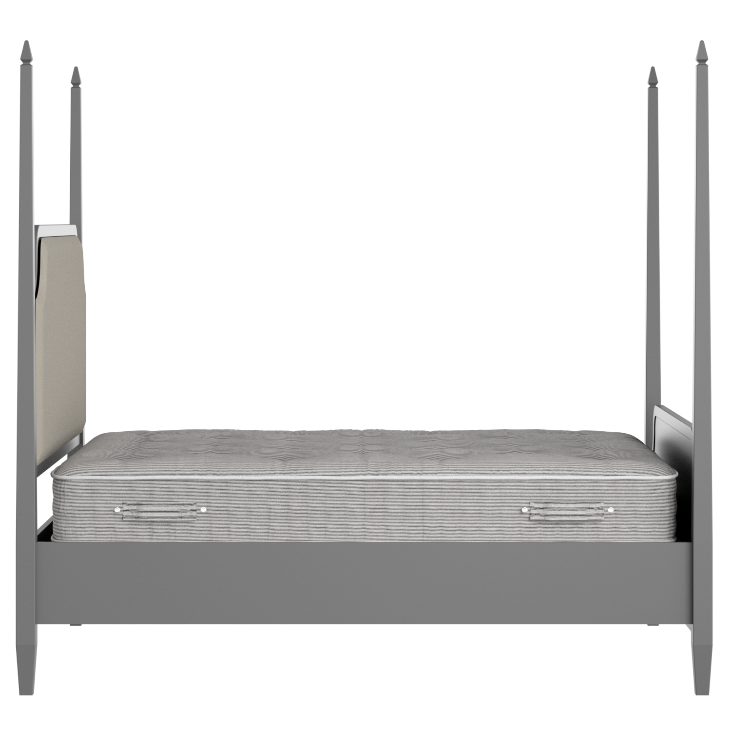 Wilde Upholstered wood upholstered bed in grey with Silver fabric