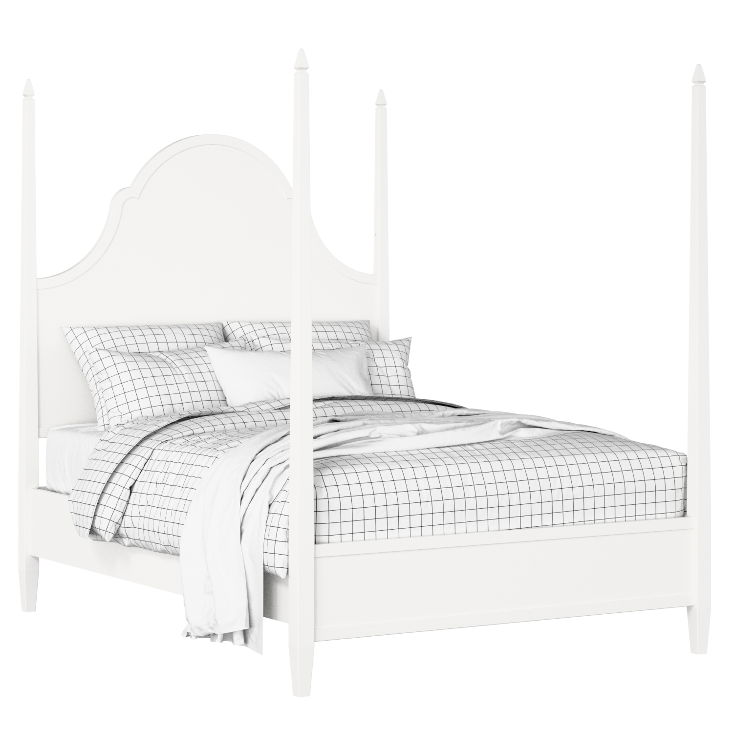 Beckett lit en bois peint en blanc avec matelas