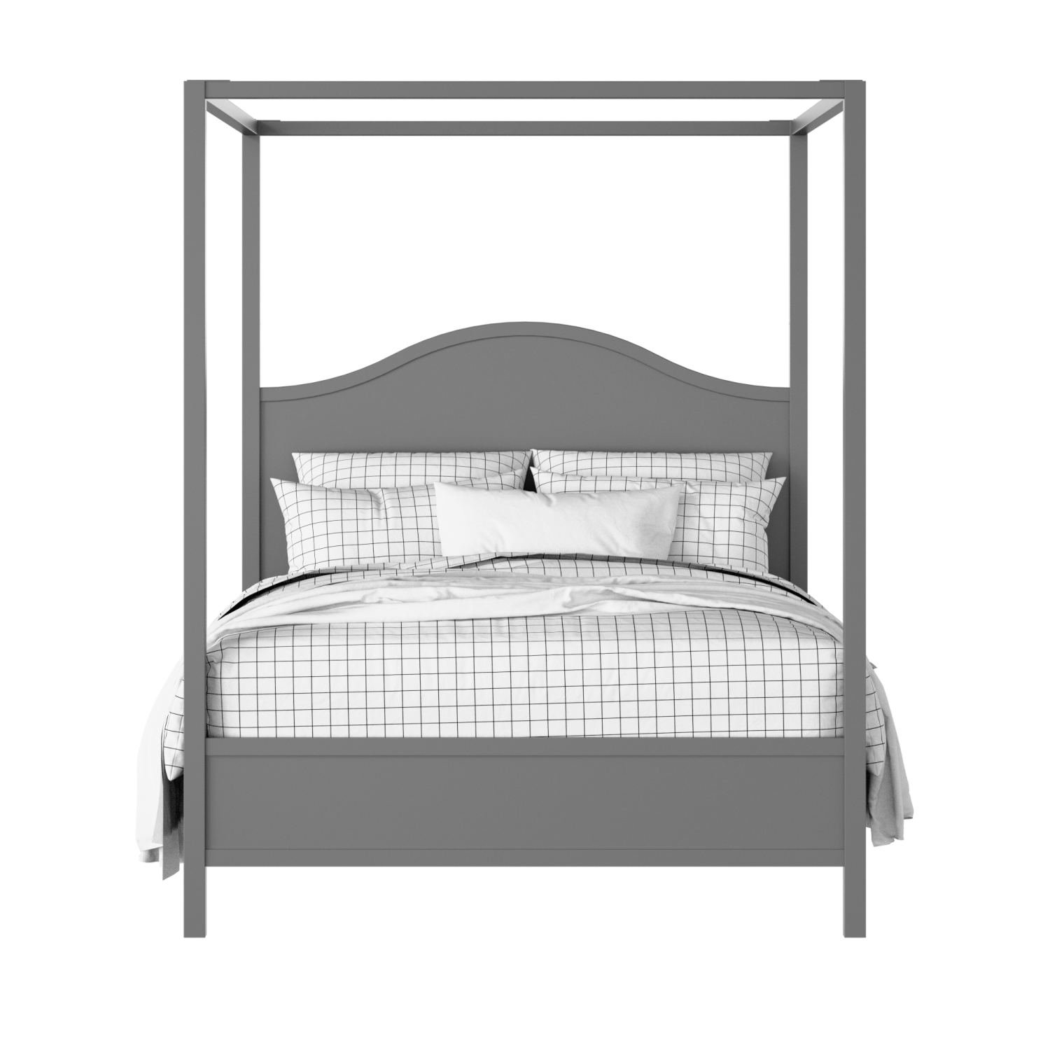 Coleridge Slim painted wood bed in grey with Juno mattress