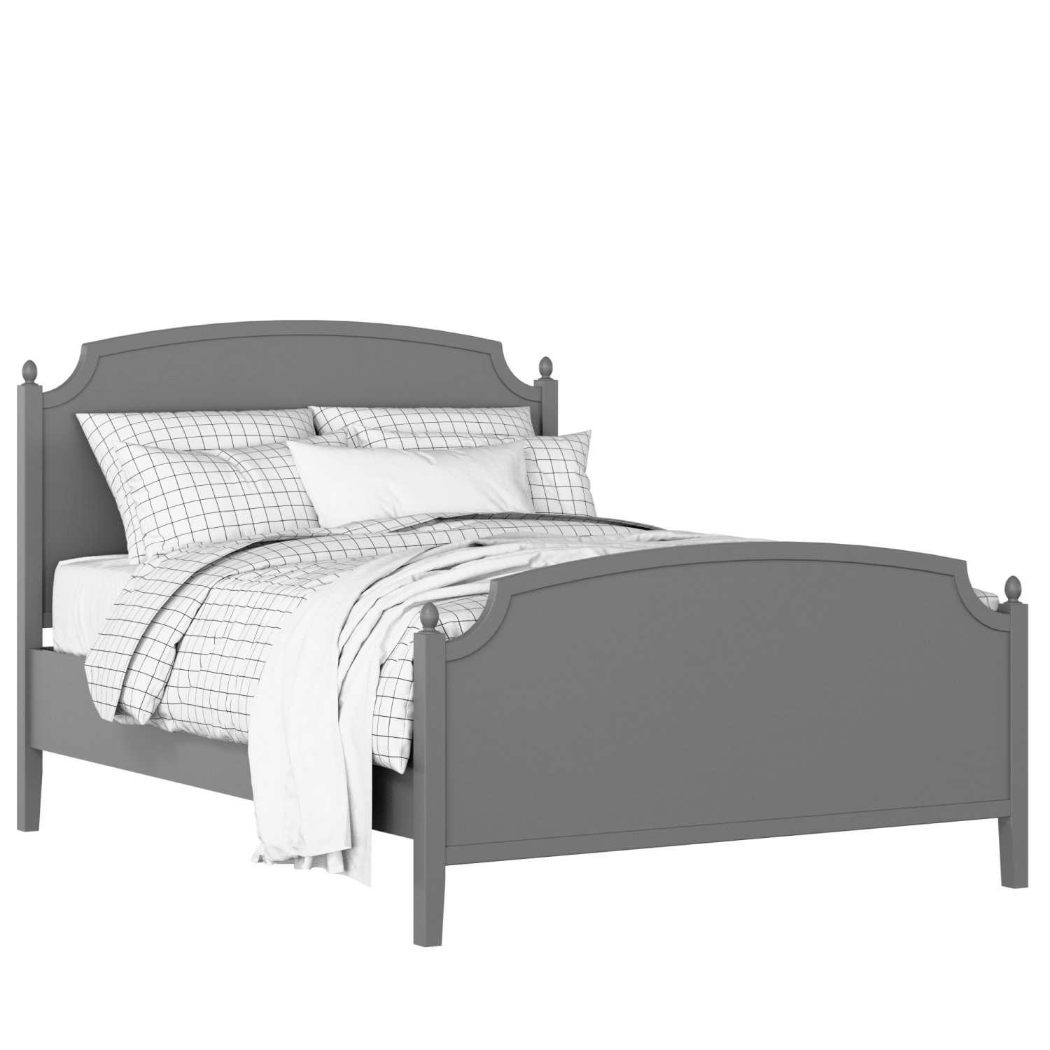 Kipling painted wood bed in grey with Juno mattress