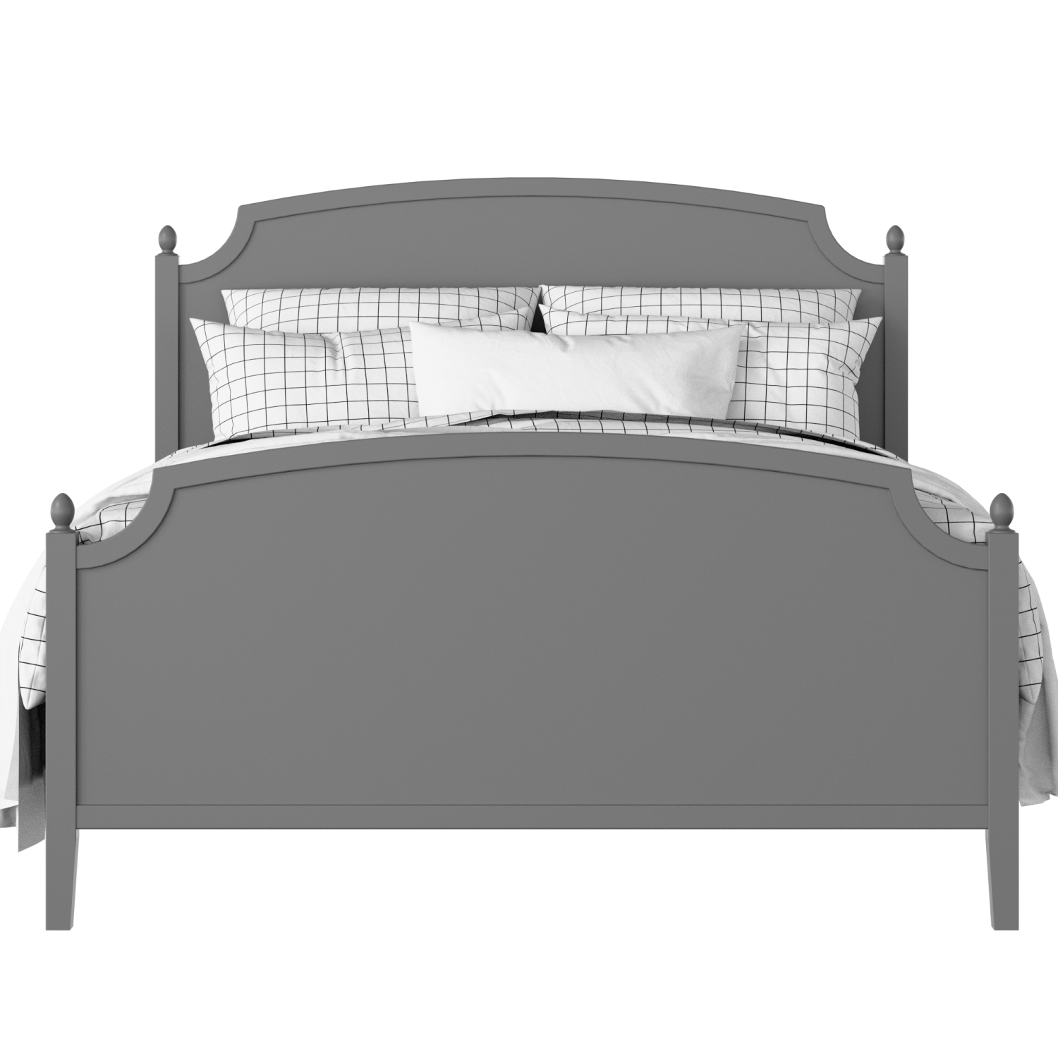 Kipling painted wood bed in grey with Juno mattress