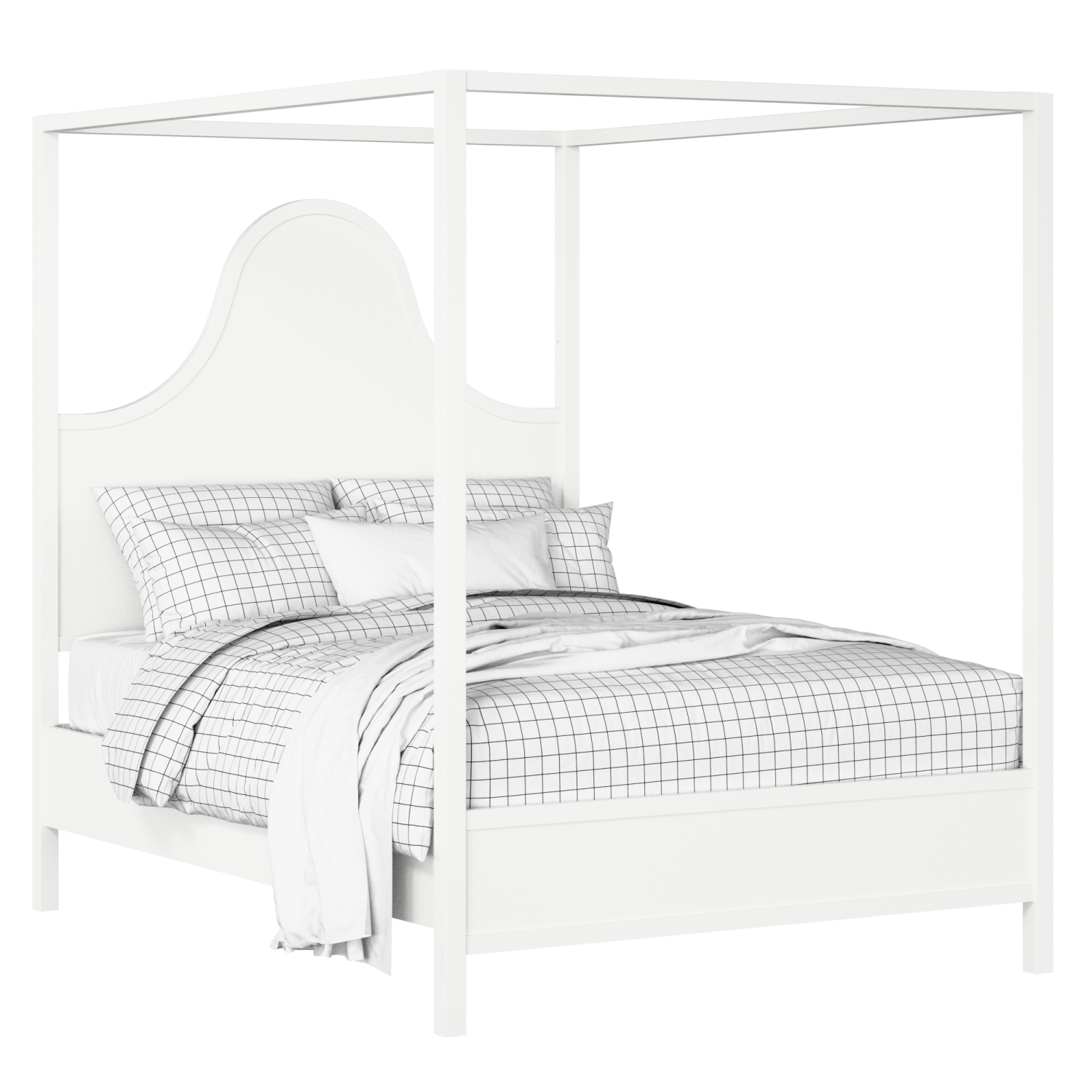 Rowe painted wood bed in white with Juno mattress