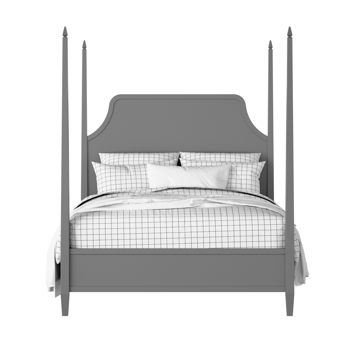 Turner painted wood bed in grey with Juno mattress