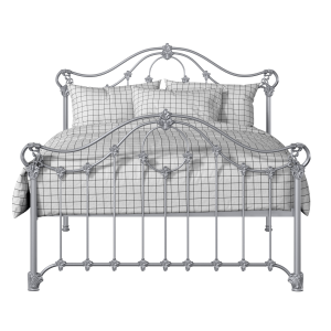 Alva iron/metal bed in silver - Thumbnail