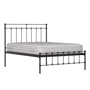 Ashley iron/metal bed in black with Juno mattress - Thumbnail