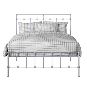 Ashley iron/metal bed in silver - Thumbnail
