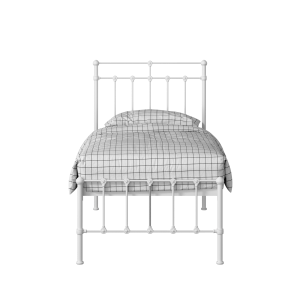 Ashley iron/metal single bed in white - Thumbnail