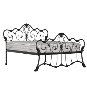 Athalone iron/metal bed in black with Juno mattress - Thumbnail
