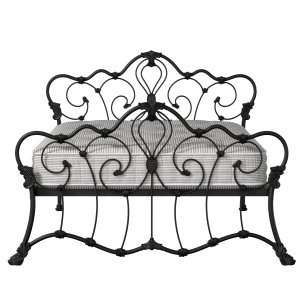 Athalone iron/metal bed in black with Juno mattress - Thumbnail