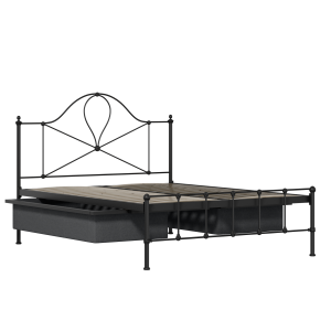 Athena cama de metal en negro con cajones - Thumbnail