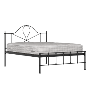 Athena cama de metal en negro con colchón - Thumbnail