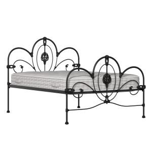 Ballina iron/metal bed in black with Juno mattress - Thumbnail