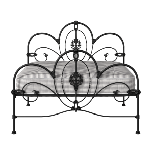 Ballina iron/metal bed in black with Juno mattress - Thumbnail