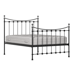 Carrick Chromo iron/metal bed in black with Juno mattress - Thumbnail