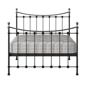 Carrick Chromo iron/metal bed in black with Juno mattress - Thumbnail