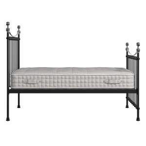 Carrick Chromo iron/metal bed in black with Juno mattress - Thumbnail