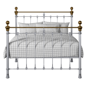 Hamilton iron/metal bed in silver - Thumbnail