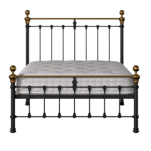 Hamilton Low Footend iron/metal bed in black with Juno mattress - Thumbnail