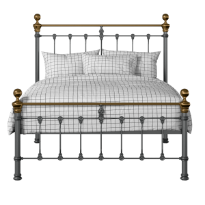 Hamilton Low Footend iron/metal bed in pewter - Thumbnail