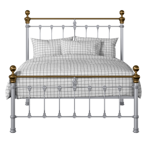 Hamilton Low Footend iron/metal bed in silver - Thumbnail