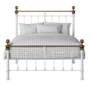Hamilton Low Footend iron/metal bed in white - Thumbnail