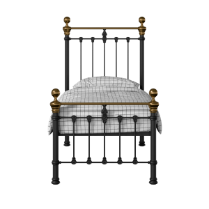 Hamilton Low Footend iron/metal single bed in black - Thumbnail