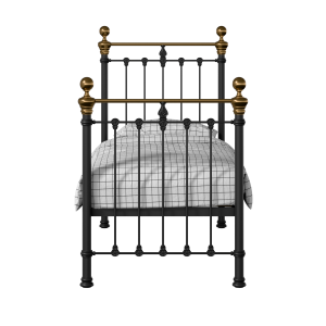Hamilton iron/metal single bed in black - Thumbnail