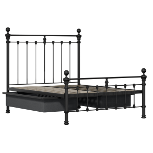 Hamilton Solo Low Footend iron/metal bed in black with drawers - Thumbnail