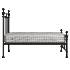 Hamilton Solo Low Footend iron/metal bed in black with Juno mattress - Thumbnail