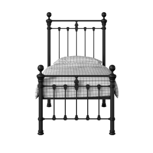 Hamilton Solo Low Footend iron/metal single bed in black - Thumbnail